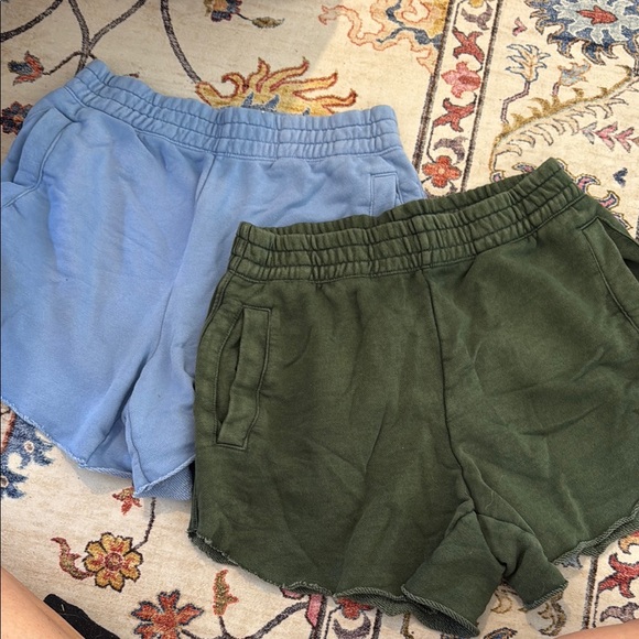 Blue and Green Aerie Casual Shorts Set - Picture 1 of 4